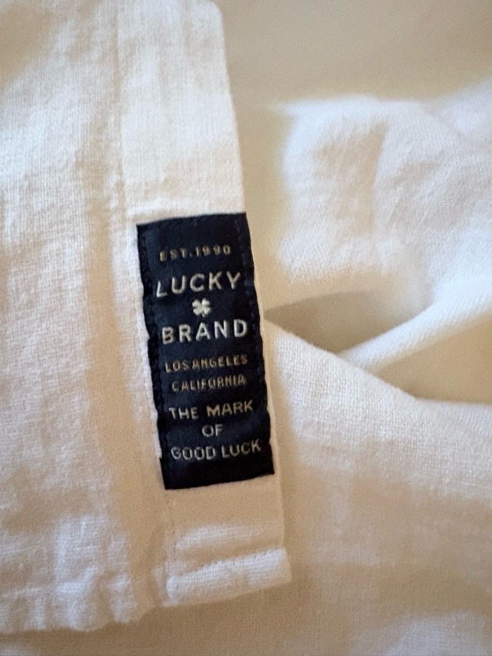 Lucky Brand White Short-Sleeve Button-Down Linen Shirt - Picture 5 of 6